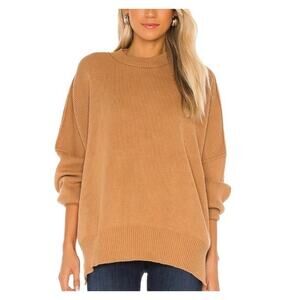 Free People Easy Street Tunic Sweater Ribbed Knit Slouchy Pullover Size Medium